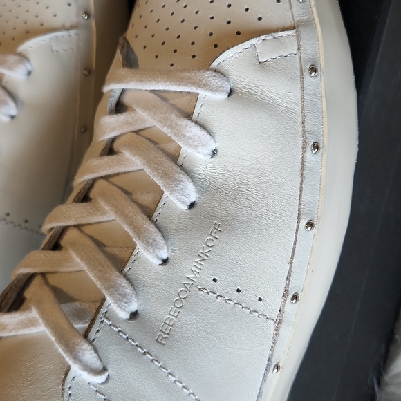 NIB Rebecca Minkoff white leather sneakers - Picture 10 of 16